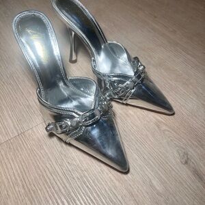 ASOS Metallic Silver Heels